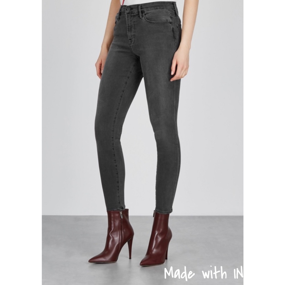 FRAME Grey Le High Skinny Ankle Jeans 25